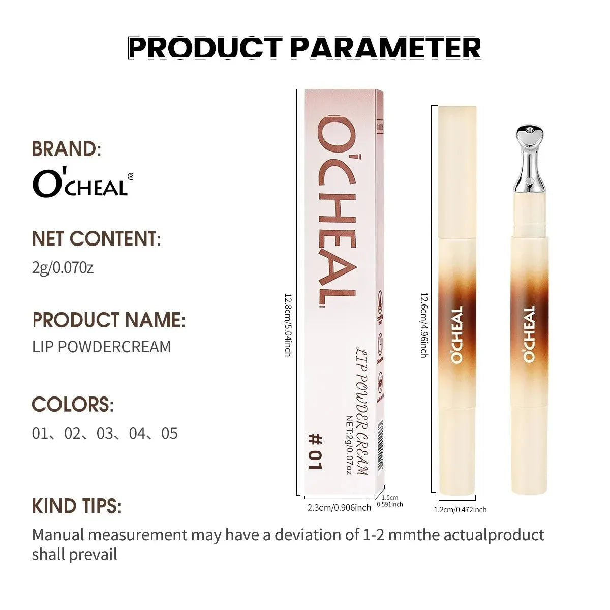 OCHEAL Matte Liquid Lip Cream – Waterproof Velvet Lipstick