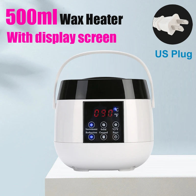 Wax Melting Pot Wax Heater for Hair Removal Waxing Warmer Dipping Pot Wax Melting Machine Depilation Paraffin Warmer Peaceful Pleasures Health and Wellness 045-W-US-500ML
