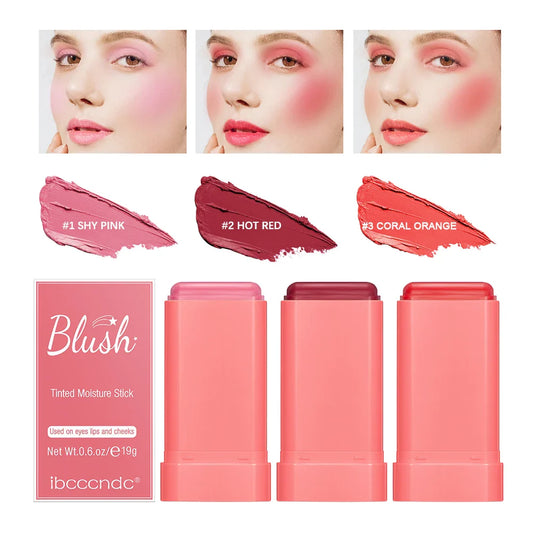 ibcccndc Multi-Use Cream Blush Stick – Long-Lasting Blusher Cream Blush Stick Oasis Select