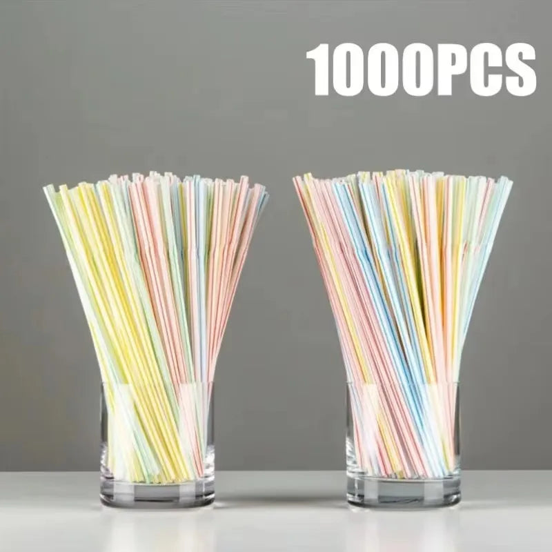 Multicolor Flexible Plastic Drinking Straws | Bulk Party Pack