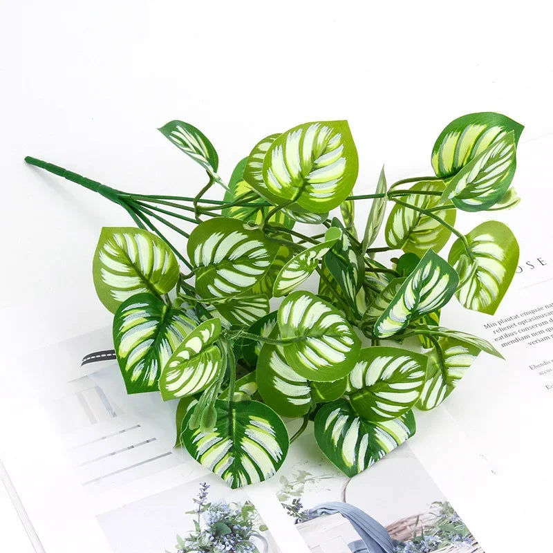 Artificial Silk Taro & Dieffenbachia Leaf Plant – Home Decor