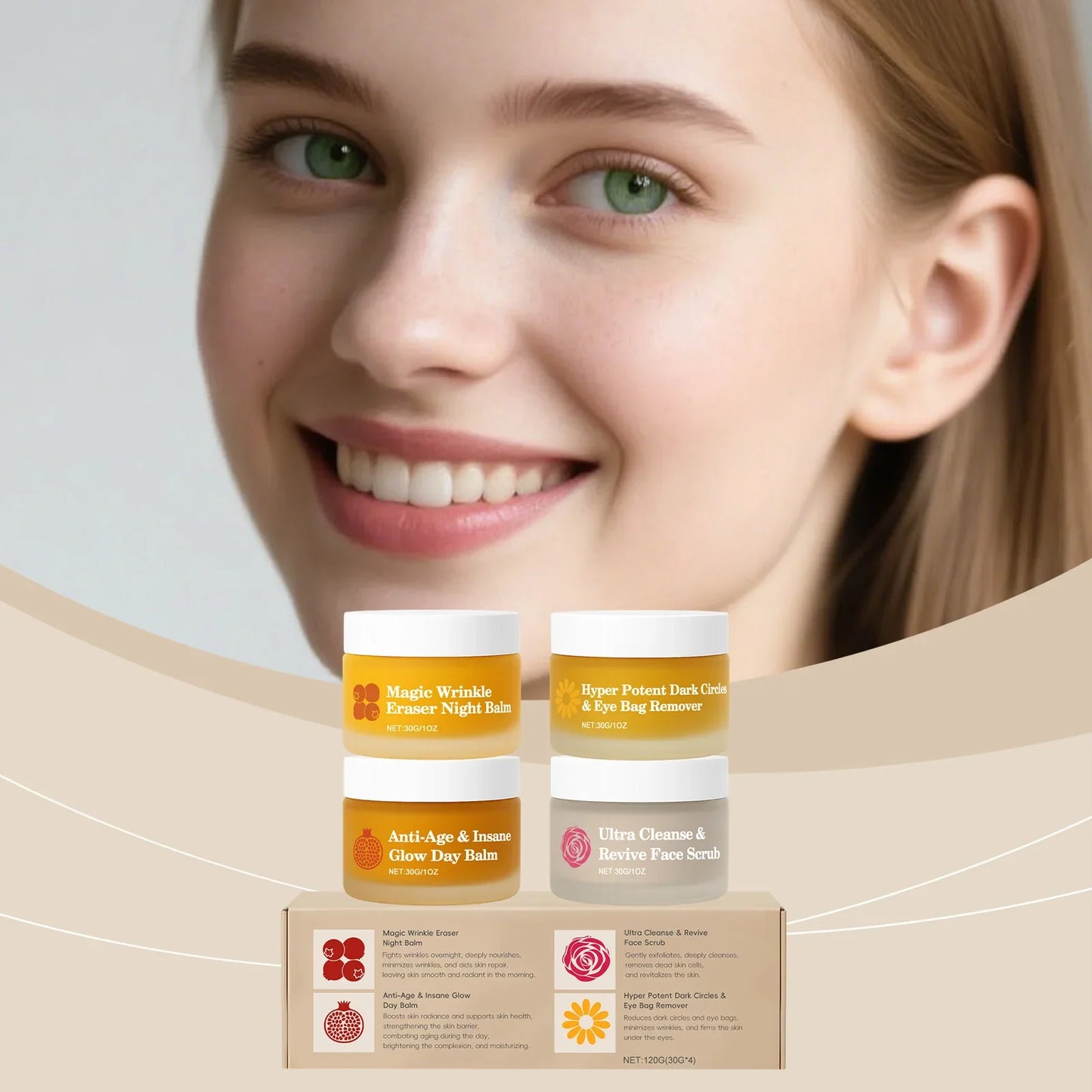 Deep Hydration Firming Skincare Set – 4-Piece Renewing Kit