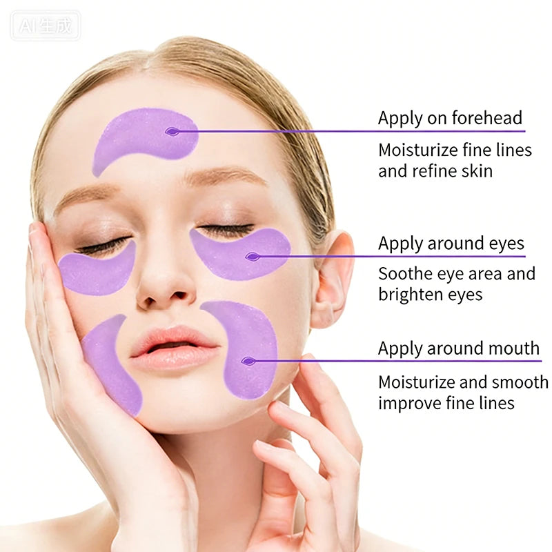 60pc Grape Collagen Eye Patches for Dark Circles & Puffiness