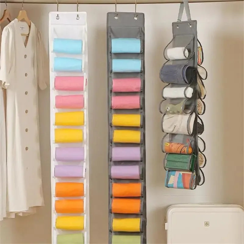1PC Legging Storage Bag Storage Hanger Can Holds 16/26 Leggings or Shirts Jeans Compartment Storage Hanger Peaceful Pleasures Health and Wellness