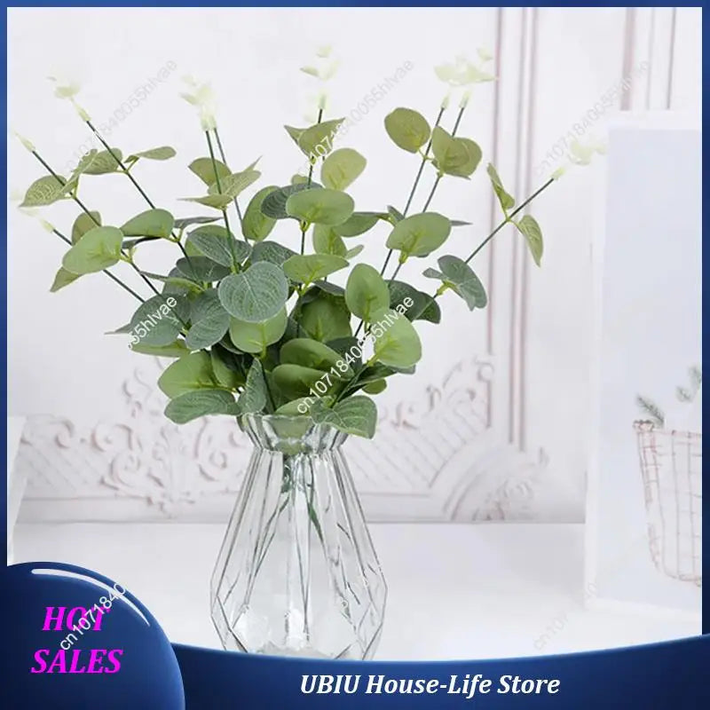 40PCS Silk Eucalyptus Leaves | Artificial Greenery for Home & Wedding