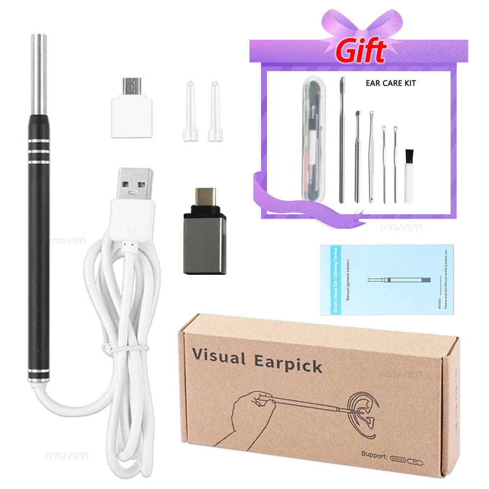 Smart Visual Medico Otoscopio Ear Cleaner Ear Endoscope Earpick Camera Ear Wax Remover Tool Ear Picker Ear Stick beleza e saude Peaceful Pleasures Health and Wellness A plus