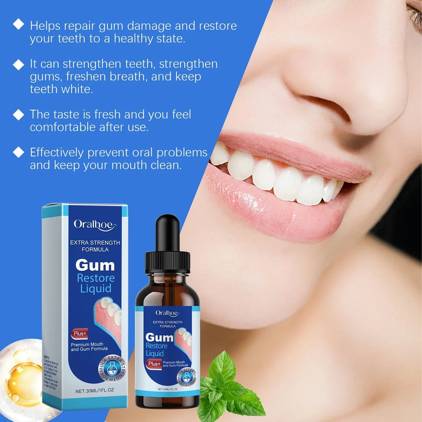 30ml Gum Care Oral Drops – Fresh Breath Daily Mouth Rinse