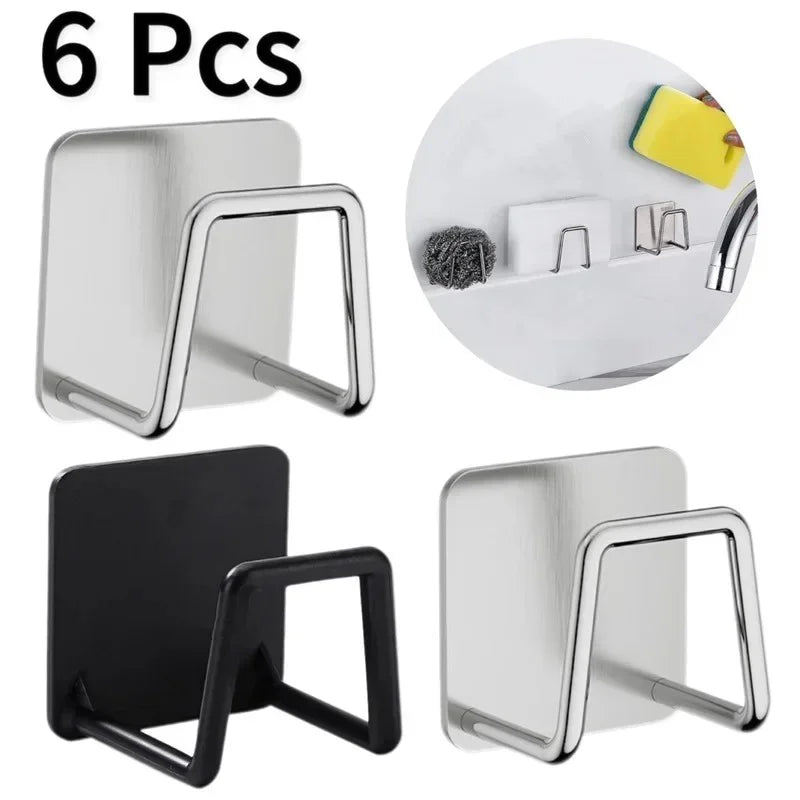 Household Basin Storage Rack Sponge Rack Bathroom and Toilet Storage Hook Non Perforated Wall Mounted Basin Artifact Practical Peaceful Pleasures Health and Wellness