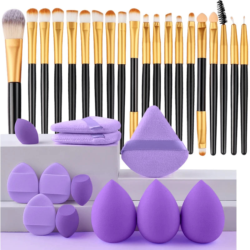 RUNTOIN 20Pcs Eyeshadow Brush Set – Blending & Shader Eyeshadow Brush Set Peaceful Pleasures Health and Wellness M-20GD-12PU