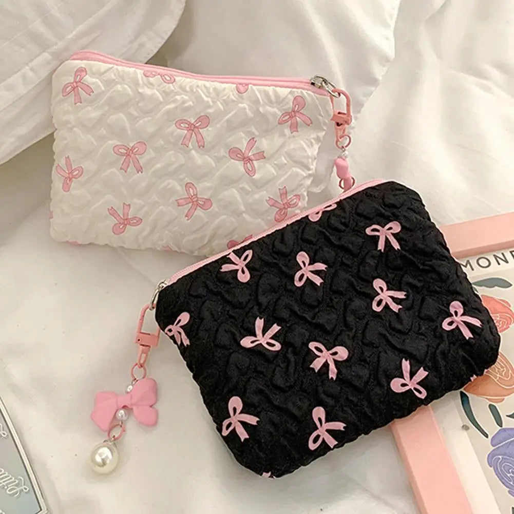Cosmetic Bag Floral Print Girl Women Napkin Storage Organizer Bag Coin Card Money Eearphone Lipstick Holder Pouch Outdoor Travel Peaceful Pleasures Health and Wellness