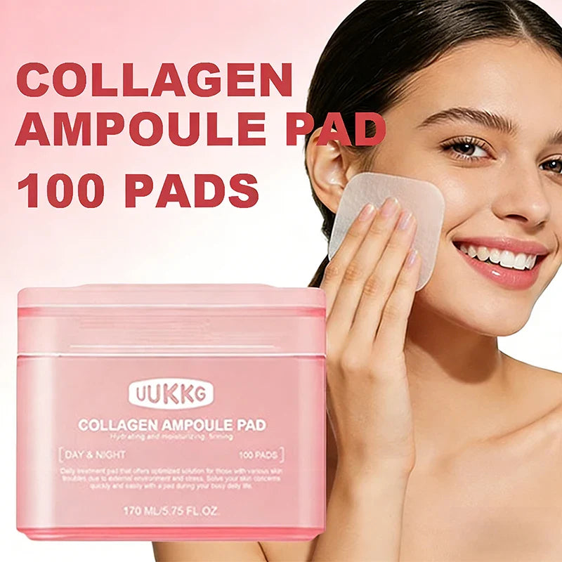 100-Pack Collagen Makeup Remover Cleansing Pads – All Skin Types