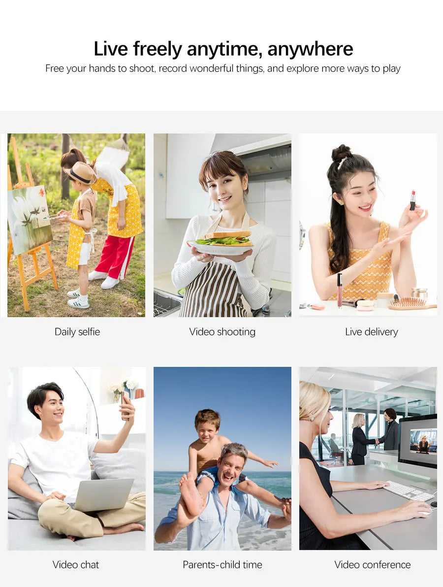 360° AI Auto Face Tracking Selfie Stick Tripod | 1080P Peaceful Pleasures Health and Wellness