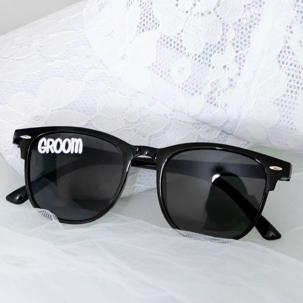 Bride & Groom Pearl Heart Sunglasses Set | Wedding Party Props Wedding Novelty Sunglasses Peaceful Pleasures Health and Wellness
