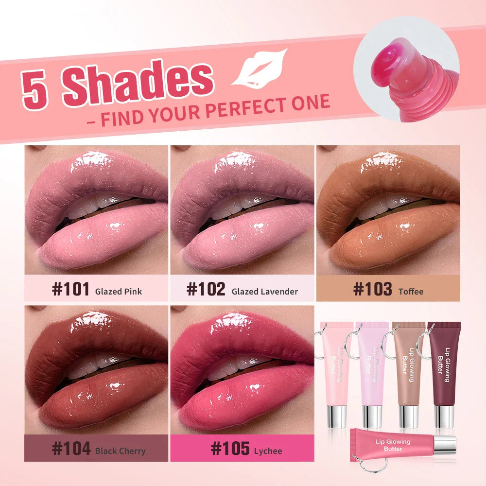 Lip Glowing Butter Keychain – Moisturizing Lip Gloss Oil