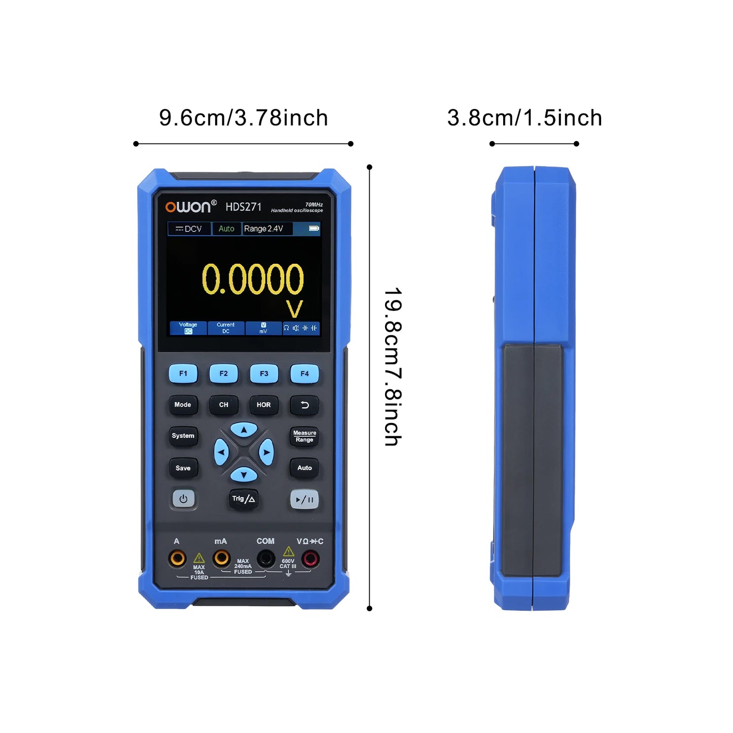 Oscilloscope Multimeter Waveform Generator 70MHz Single Channel 250MSa/s 3 in 1 Digital Oscilloscope with 3.5 Inch LCD Display Peaceful Pleasures Health and Wellness