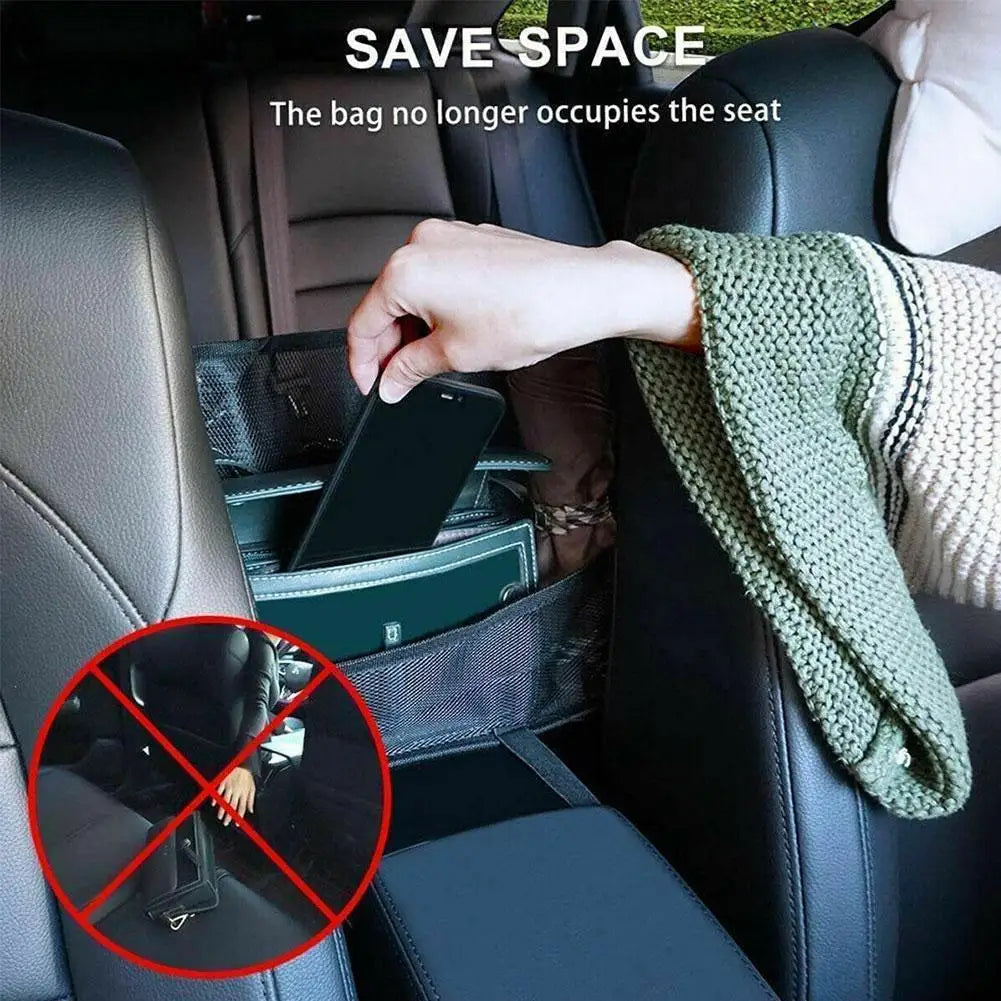 Car Seat Net Pocket Handbag Purse Holder Large Capacity Mesh Back Pouch Between Seats Storage Bag Organizer Car Accessories Peaceful Pleasures Health and Wellness