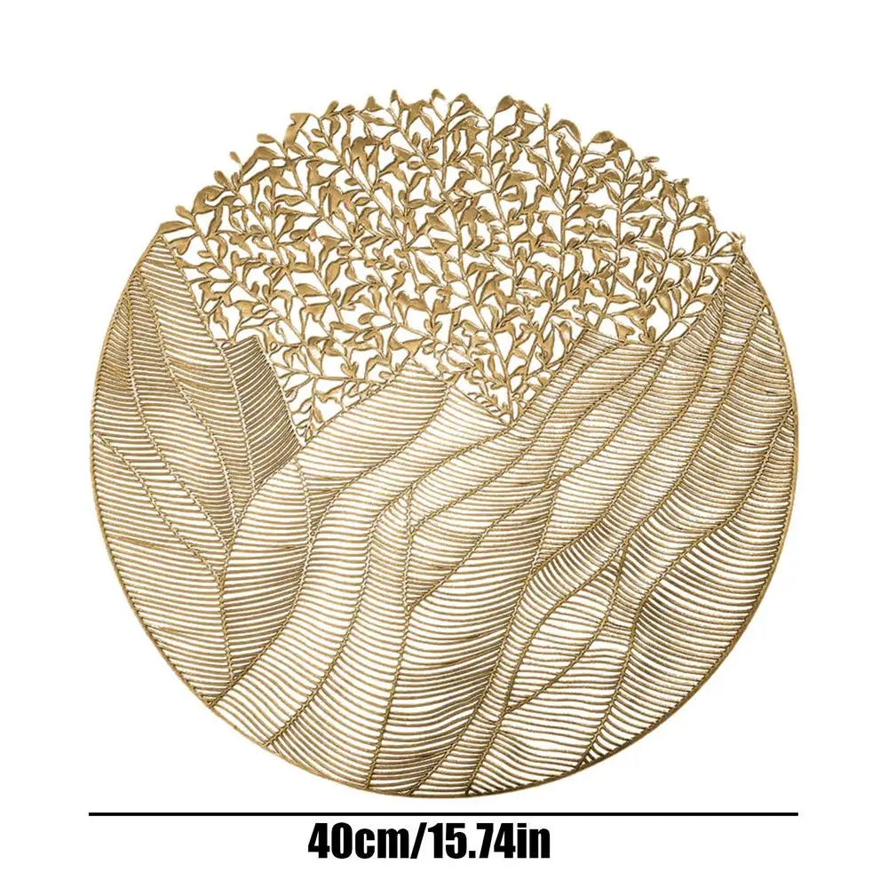 Flower Round Placemats Set of 3 – 15.7" PVC Heat-Resistant