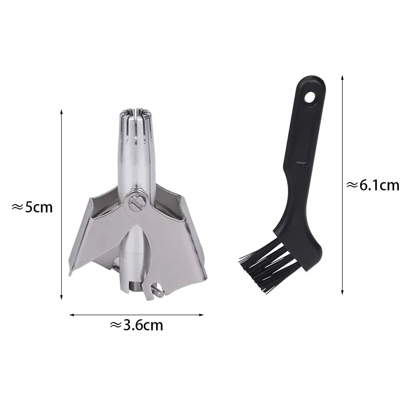 Manual Nose & Ear Hair Trimmer | Stainless Steel, No Battery