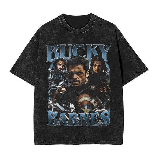 Men Bucky Barnes T Shirts Movies 90s Tees Summer Y2K Basic Short Sleeve T-Shirt Round Neck Trending Casual Tshirt Hot Sale Peaceful Pleasures Health and Wellness 1 XL