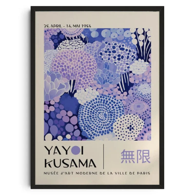 Yayoi Kusama Style Abstract Canvas Poster | Frameless Wall Art