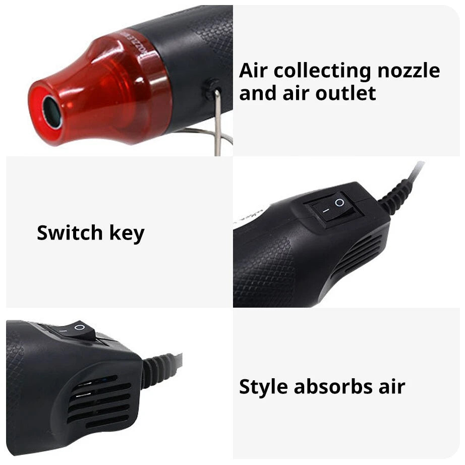 Portable Hot Air Gun 220V/110V – Shrink Wrap, DIY & Craft