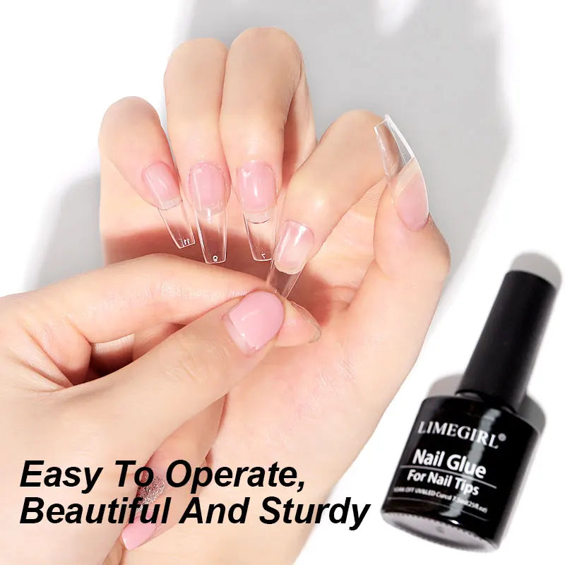 LIMEGIRL Nail Tips Glue Gel 7.5ml uv Glue for false Nail Gel Polish Manicure Hybrid Gellac Multi-function Strong Gel Nail Polish Peaceful Pleasures Health and Wellness
