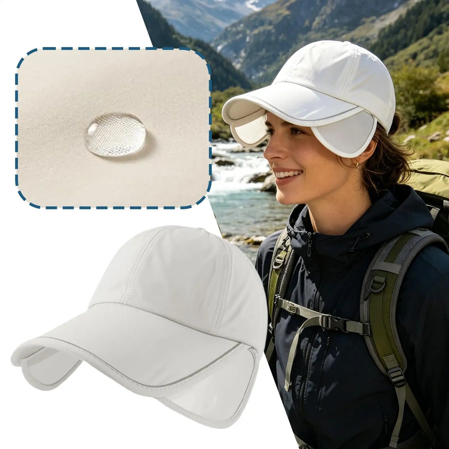 Wide Brim UV Sun Visor Hat – Breathable Adjustable Unisex