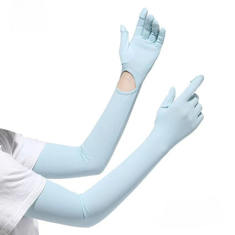 Ice Silk UPF 50+ UV Sun Arm Sleeves | Women's Driving Gloves