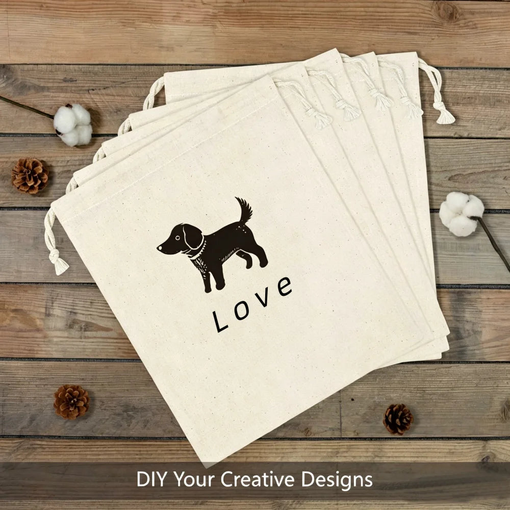 Custom Cotton Drawstring Gift Pouches 10/20 Pack | Wedding & Jewelry