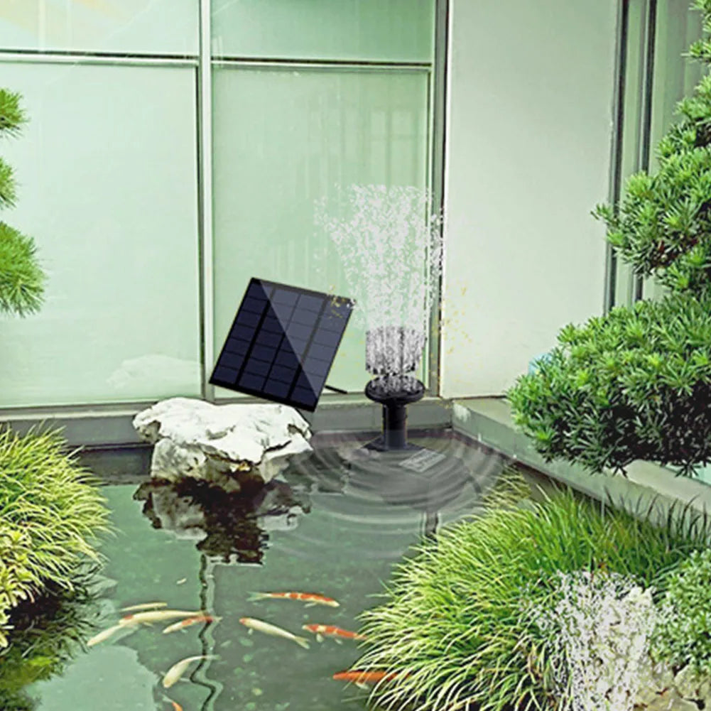 1.4W Solar Floating Fountain – 7 Nozzles | Pond & Bird Bath