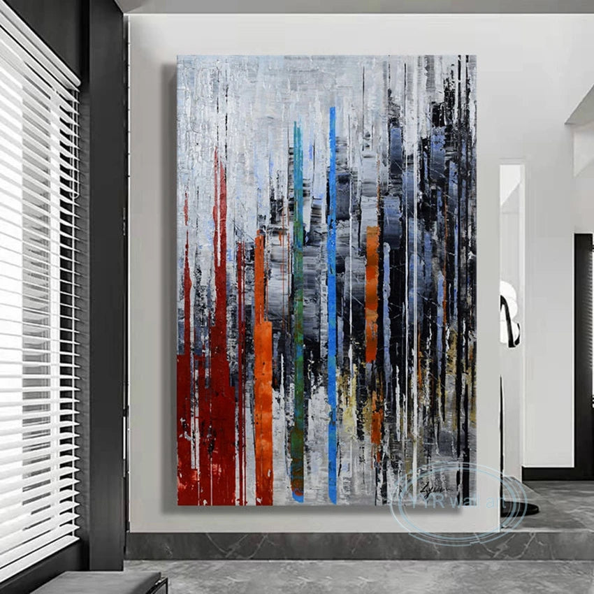 Handmade Abstract Canvas Oil Painting | Custom Wall Art Abstract Oil Painting Peaceful Pleasures Health and Wellness