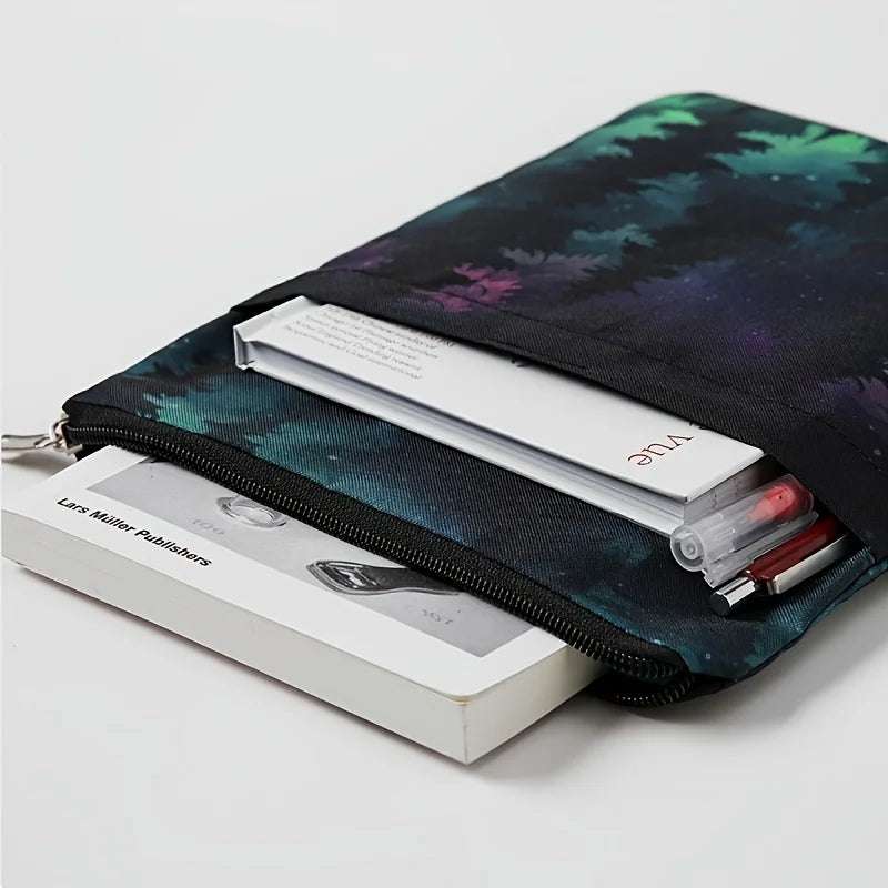 Book Sleeve with Zipper – Washable Fabric Book Cover Protector