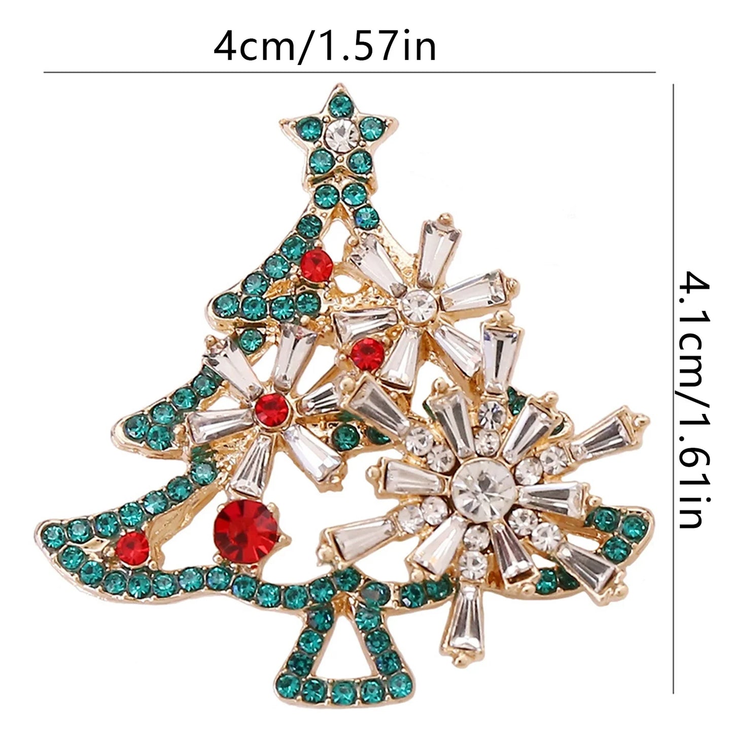 Santa Claus Christmas Tree Brooch Vintage Alloy Pin Badge for Clothes Hats Bags Christmas Party Decorations Peaceful Pleasures Health and Wellness Xz009
