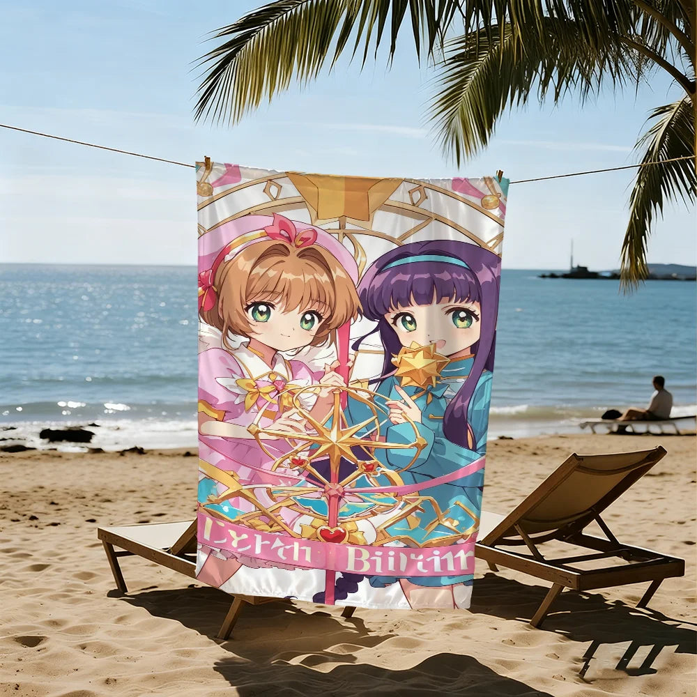 Cardcaptor Sakura Anime Quick-Dry Beach Towel | Soft & Absorbent Anime Beach Towel Peaceful Pleasures Health and Wellness