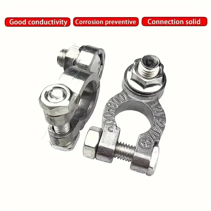 1 Pair Battery Clamp Terminal For Car Battery Charging With Quick Release Connectors, Suitable For 12V And 24V Systems. Peaceful Pleasures Health and Wellness