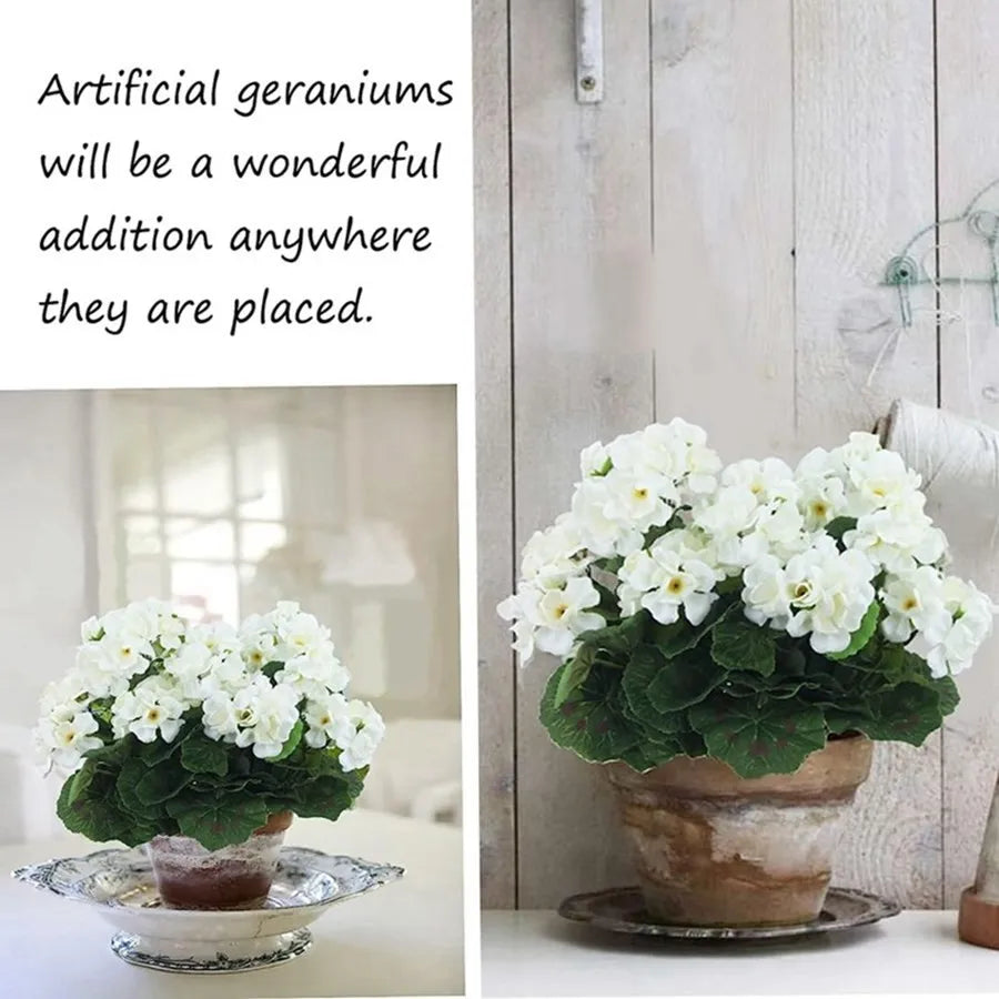 Silk Begonia Artificial Flowers | Wedding & Home Decor Bouquet