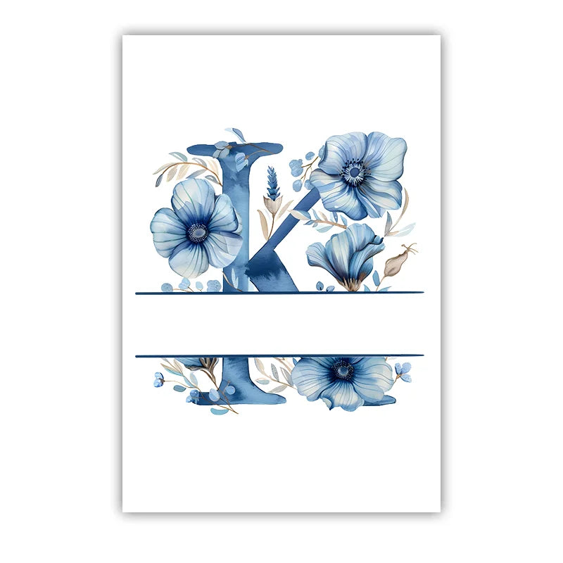 Custom Name Nursery Wall Art, Animal Flower Canvas Painting, Nordic Poster Print for Baby, Toddler Kids Room Decor Peaceful Pleasures Health and Wellness