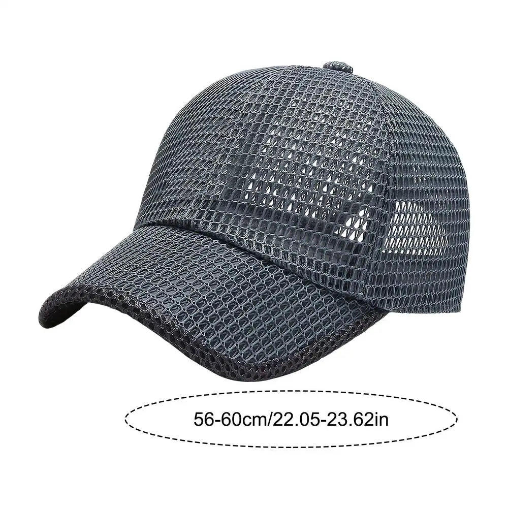 Mesh Baseball Cap – Breathable Unisex Dad Hat for Outdoors