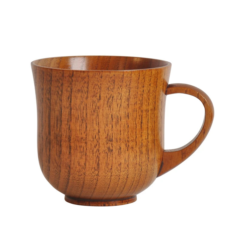 Handmade Natural Wood Mug – Japanese Style Tea, Coffee & Drink Cup, Eco-Friendly