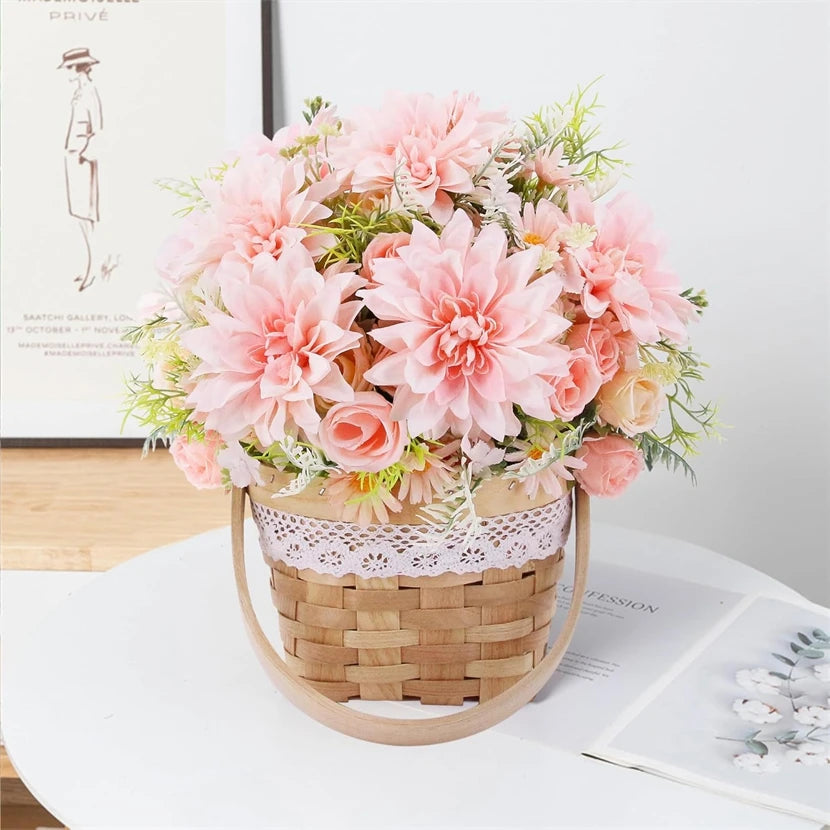 Artificial Silk Rose Flowers – Wedding & Home Décor (1/3 Pcs)