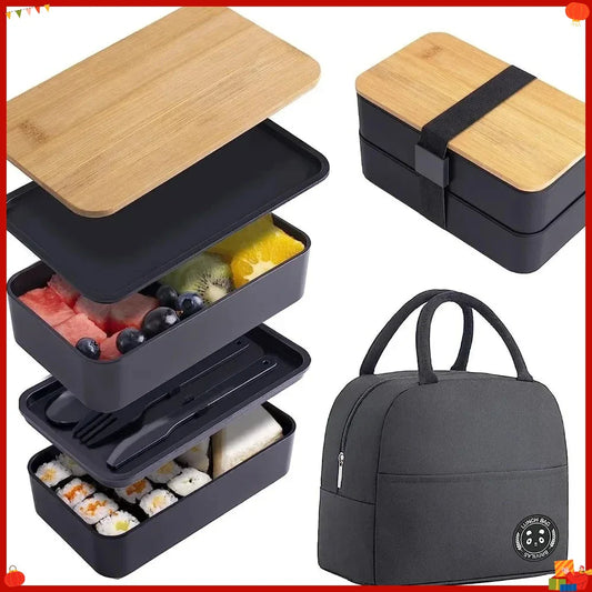 Stackable Bento Box with Utensils – 1200ml Meal Prep Lunch Box Bento Lunch Box Oasis Select