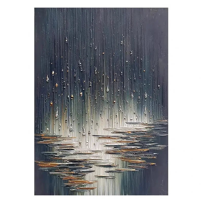 Hand Painted Abstract Water Drop Oil Painting | Canvas Wall Art Oil Painting Art Peaceful Pleasures Health and Wellness no frame 50cmx60cm