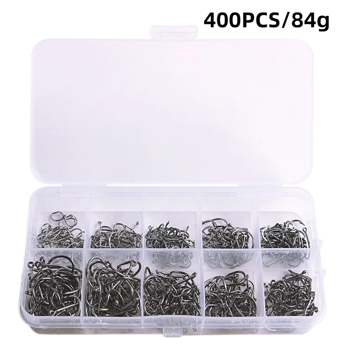 Tackle Set For Bait With Plastic Box Quality Kit For Bait Fishing And Catch And Release For Saltwater Freshwater Peaceful Pleasures Health and Wellness 400pcs