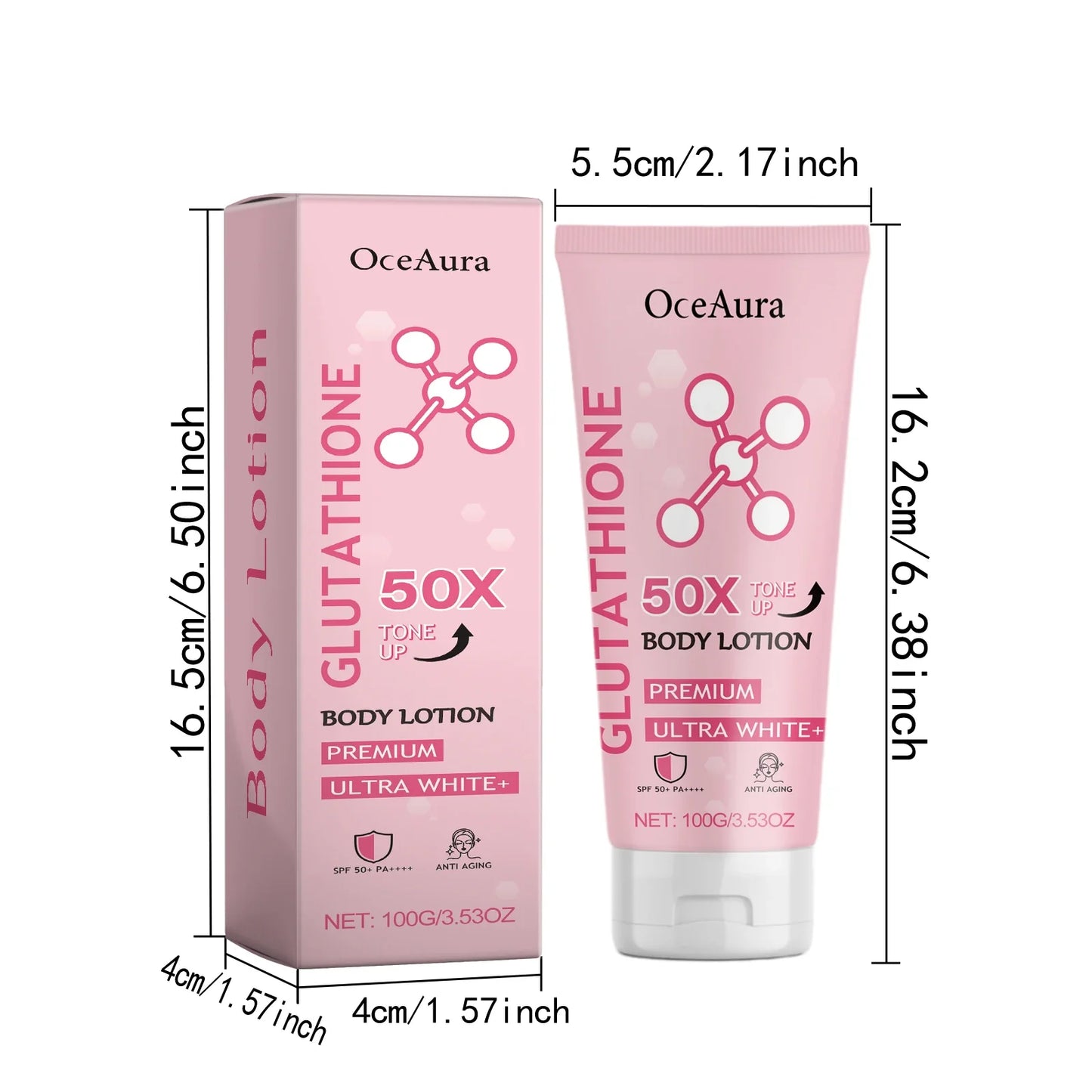 OceAura Glutathione Brightening Body Lotion – Even Skin Tone