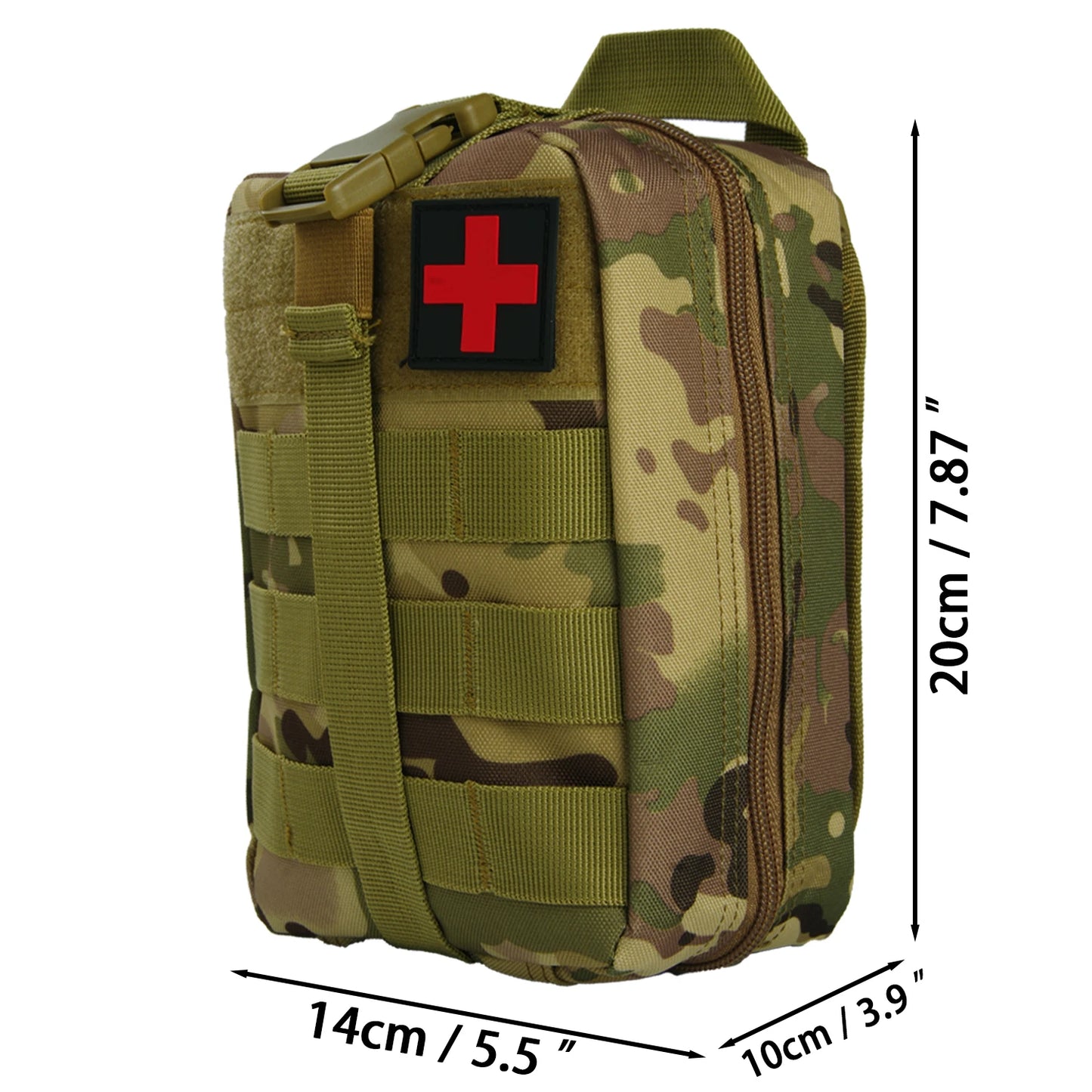 First Aid Bag Camping Tactical Medical Pouch EMT Emergency Survival Kit Hunting Outdoor Box Large Size 800D Nylon Bag Package Peaceful Pleasures Health and Wellness