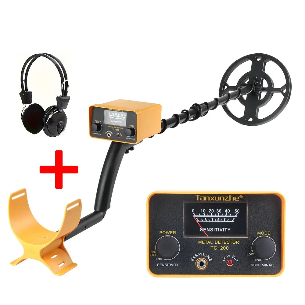 TC-200 New Upgrade Metal Detector Underground Wire Iron Metal Gold Detector Adjustable Tracker for Treasure Search Peaceful Pleasures Health and Wellness With headphones 1