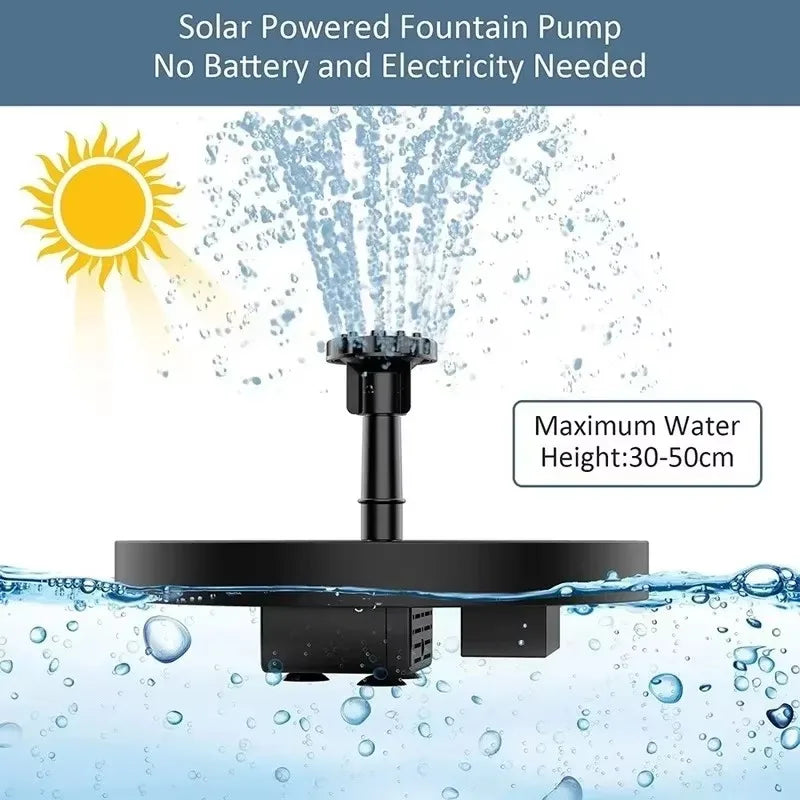 Circular Solar Fountain Pump Outdoor Swimming Pool Mini Floating