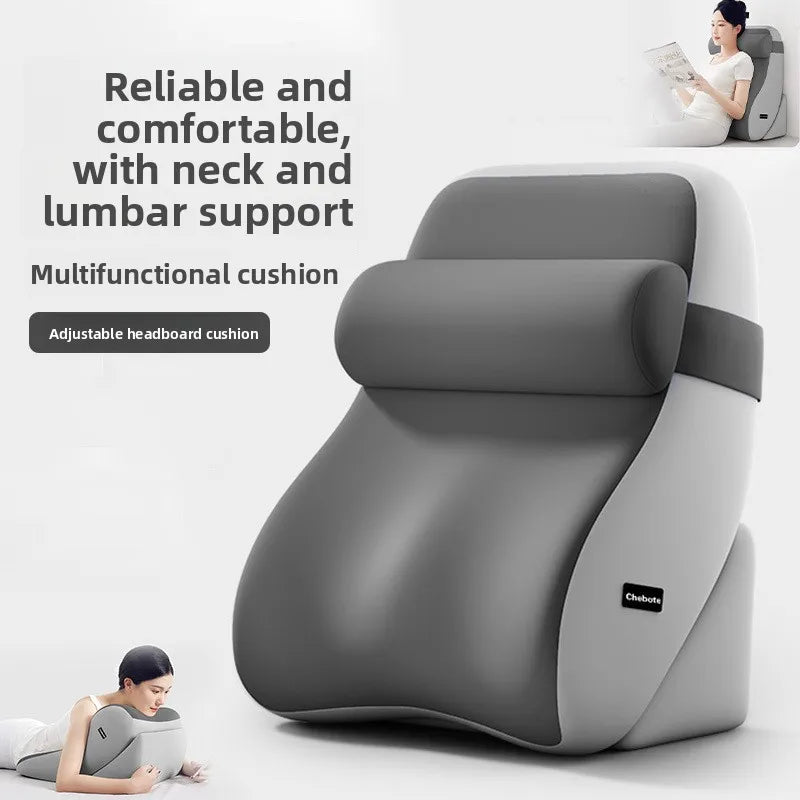 Reading Pillow for Sitting in Bed Ergonomic Wedge Back Pillow XL Side Pockets Removable Cover Working Nursing Lightweight Peaceful Pleasures Health and Wellness