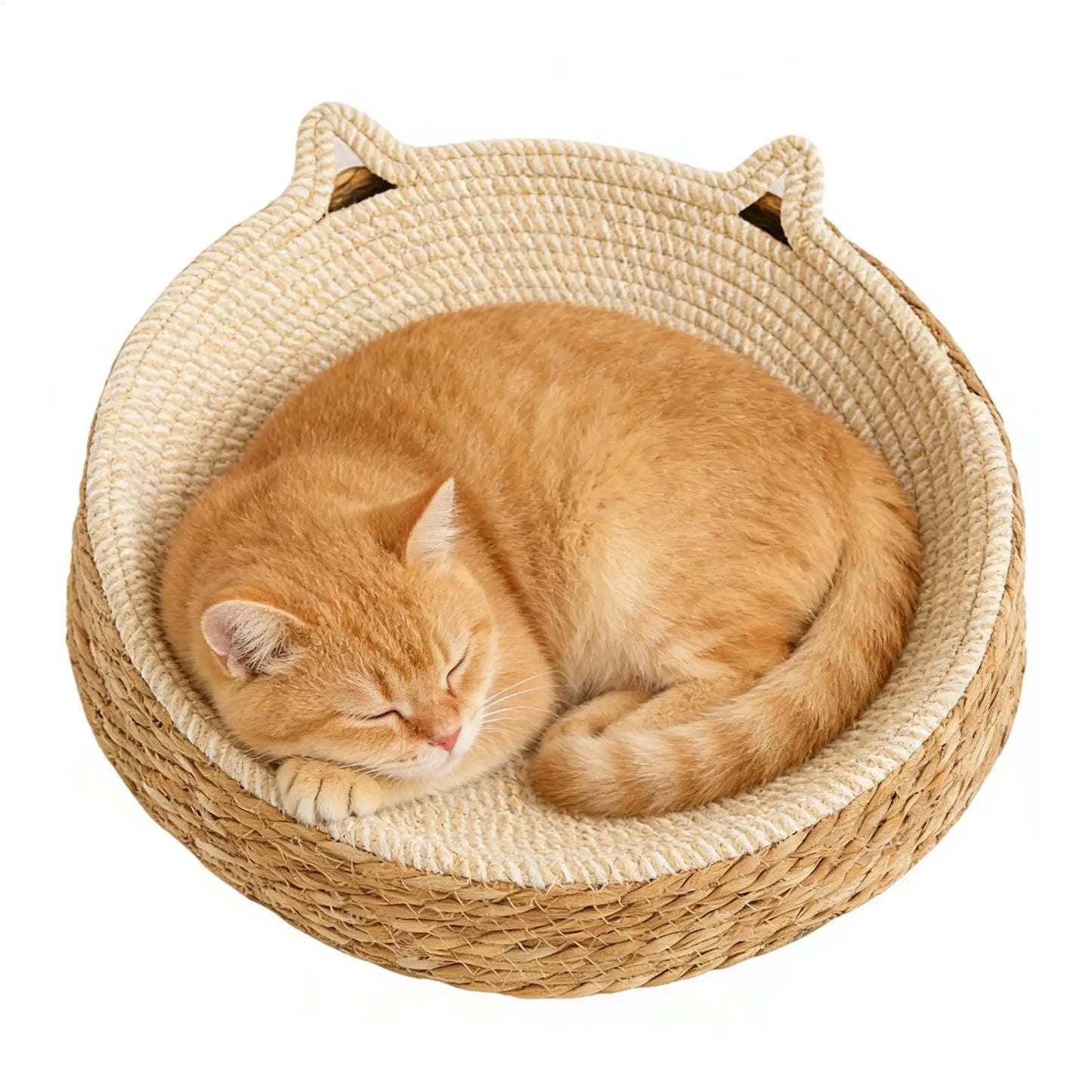 2-in-1 Cat Bed & Scratching Board | Boho Round Cat Scratcher