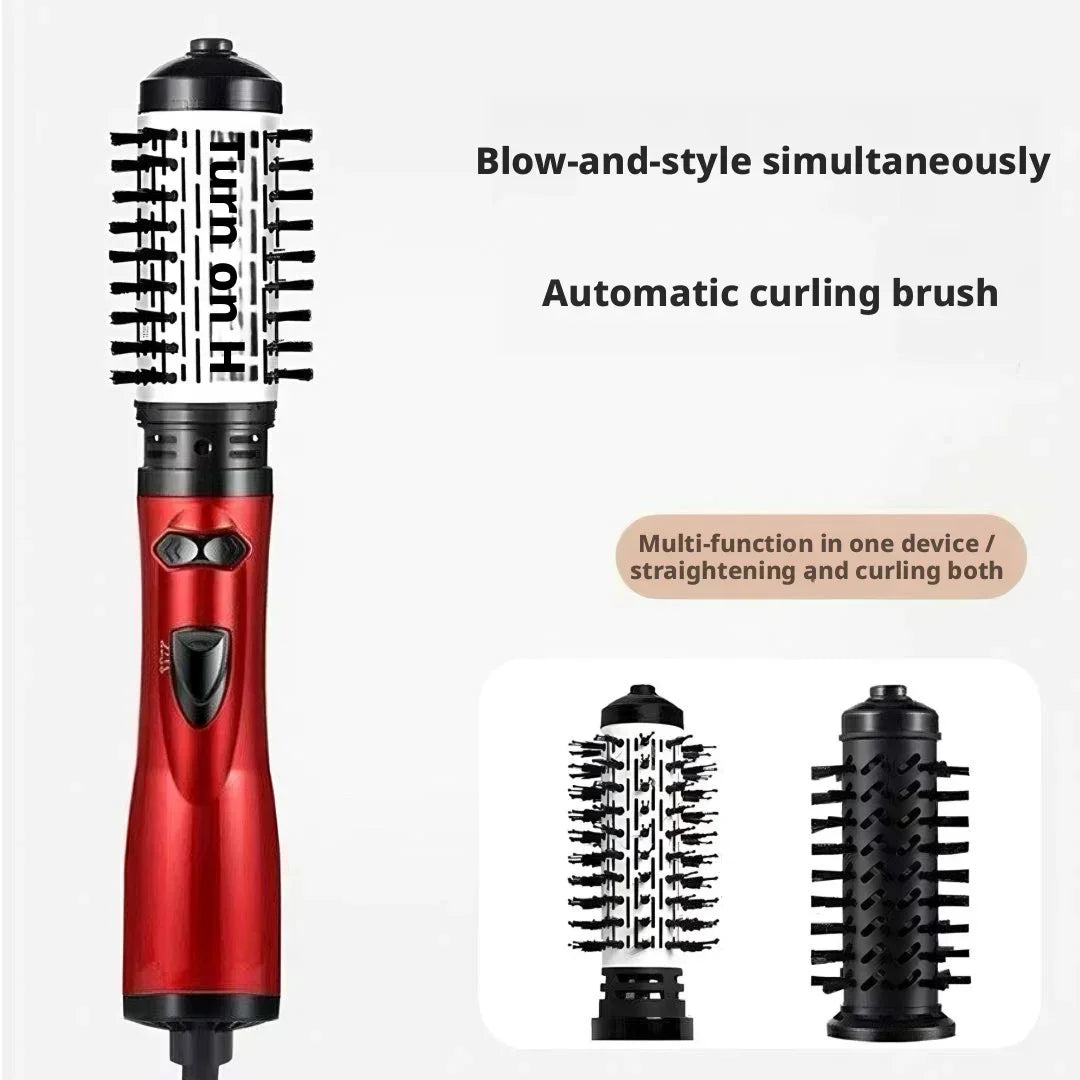 Hair Dryer Brush One Step Hot Air Styler Automatic Rotating Anti-Scald Constant Temperature Straight Curling Iron for Home Use Peaceful Pleasures Health and Wellness